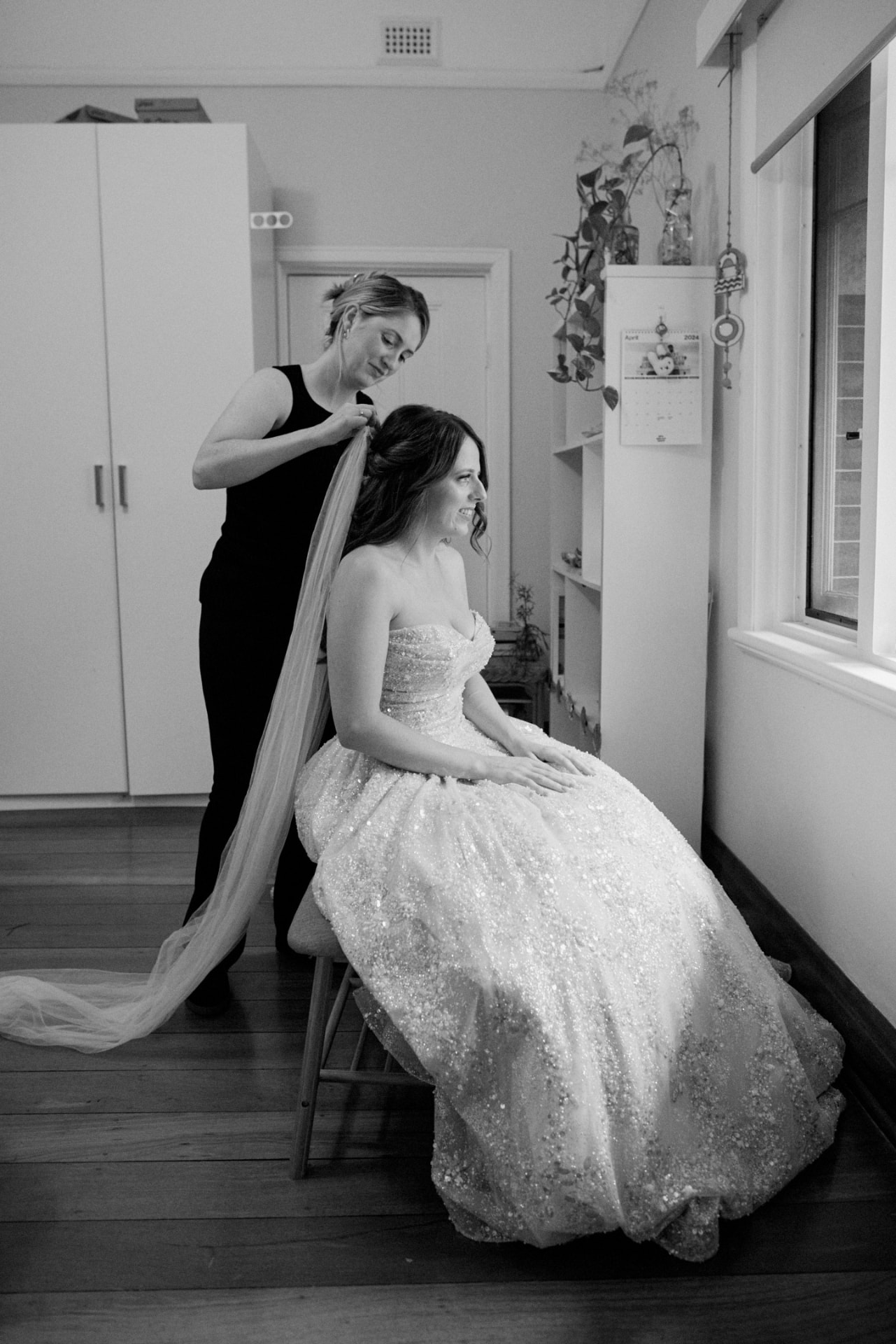 Bride following her wedding hair and makeup timeline before an Ireland wedding